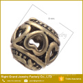 Hollow Design Big Hole European Zinc Alloy Beads For Bracelets and Necklace